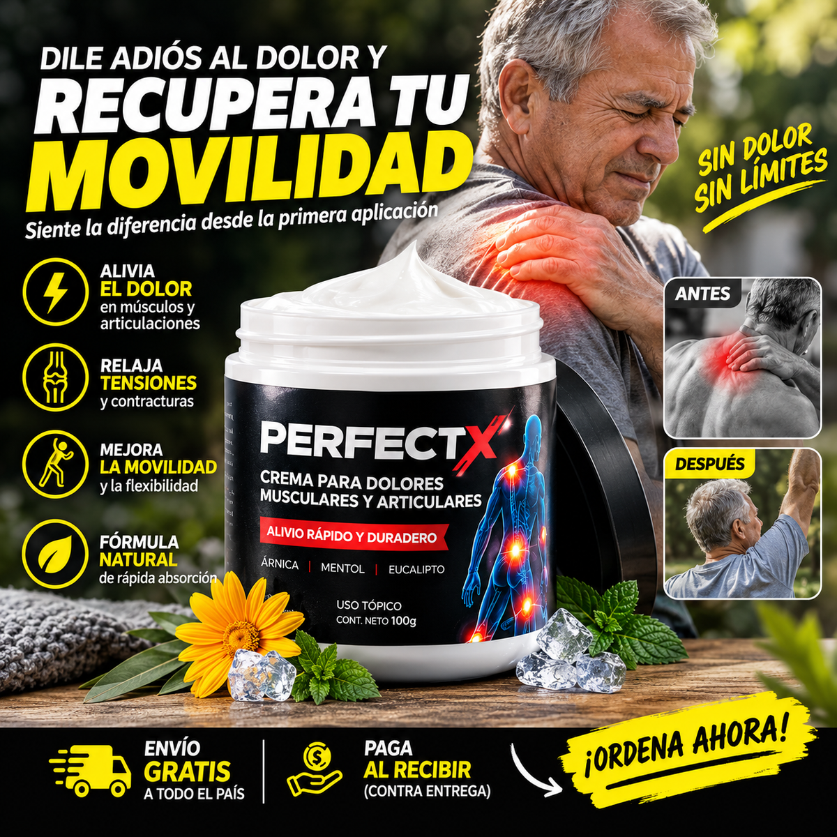 Crema Perfectx™ Muévete sin limitaciones.
