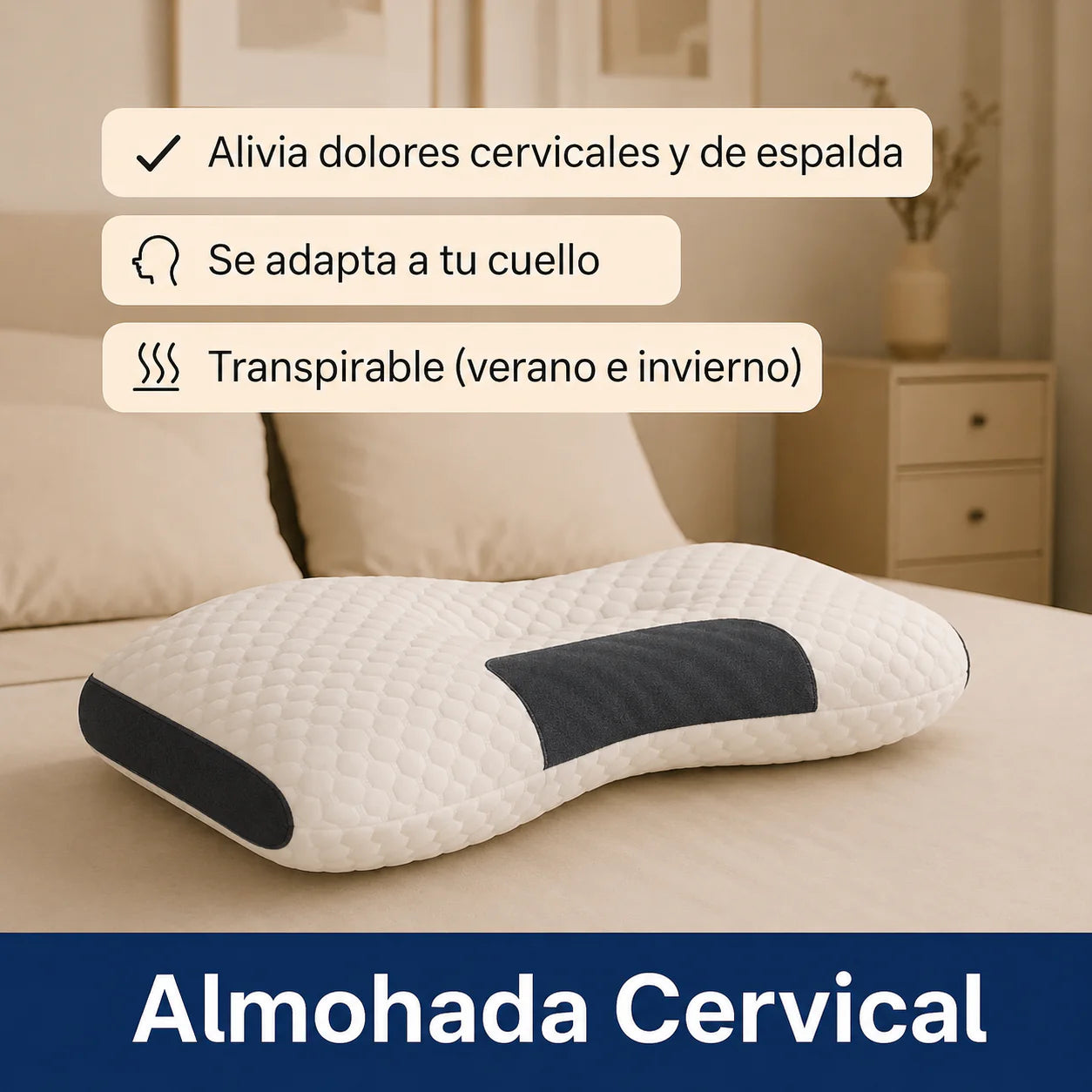 Oferta 2X1 Almohada Ortopédica Cervical 🛏️