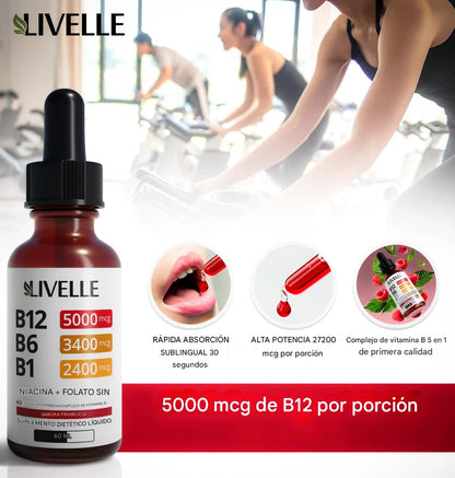Nusava® Vitamina B Complex (B1, B6, B12, Niacina, Folato) Frena el Dolor y la Debilidad